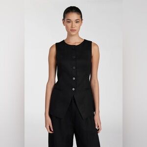 DISSH Alessia Black Linen Vest